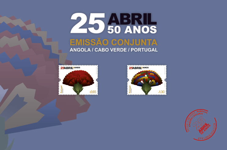 Imagens de selos  50 Anos do 25 de Abril