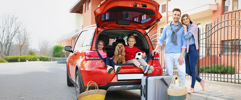 Família de férias.