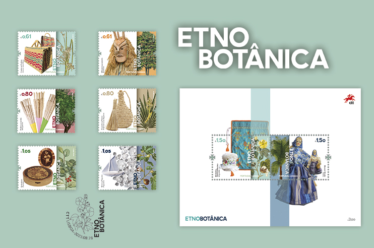 Selos da emissão Etnobotânica Portuguesa