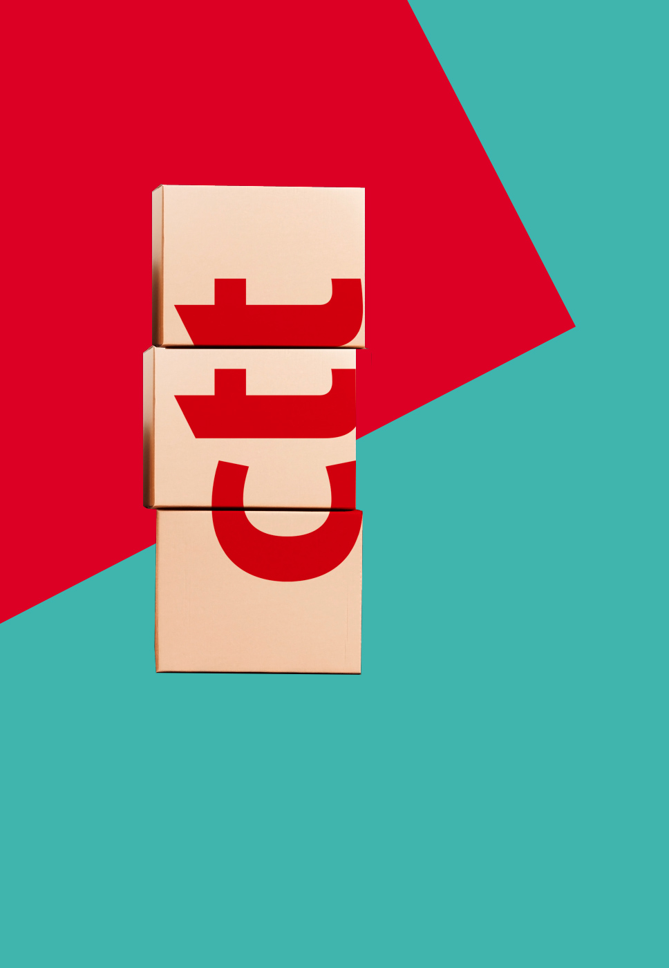 Caixas com o logótipo CTT