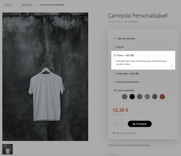 Op&ccedil;&otilde;es extra de produto fig7