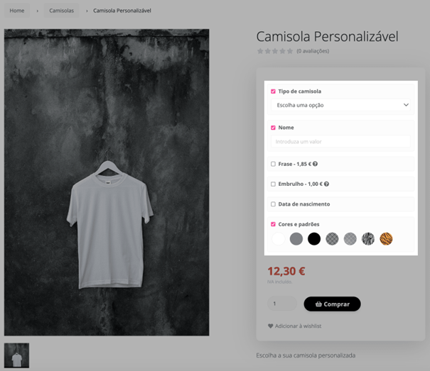 Op&ccedil;&otilde;es extra de produto fig3