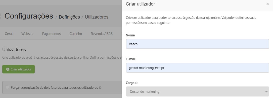 Gest&atilde;o de utilizadores e permiss&otilde;es fig 1