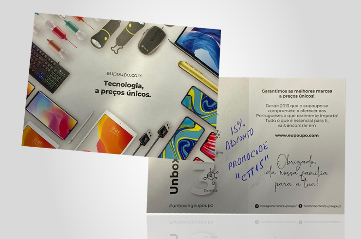 Publicidade de remarketing Eu Poupo