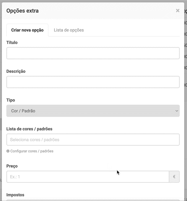 Op&ccedil;&otilde;es extra de produto fig10