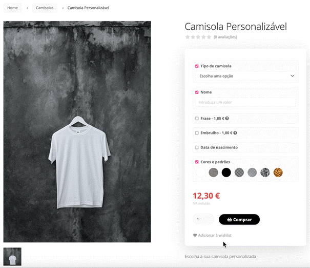 Op&ccedil;&otilde;es extra de produto fig5