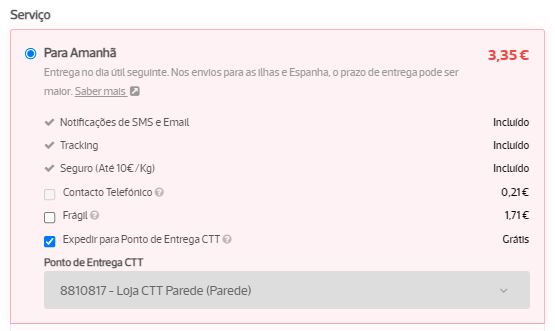 ecr&atilde; 2 - expedi&ccedil;&atilde;o encomenda