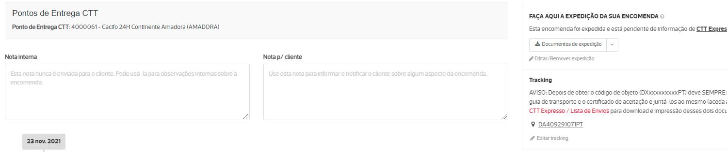 ecr&atilde; 4 - expedi&ccedil;&atilde;o encomenda